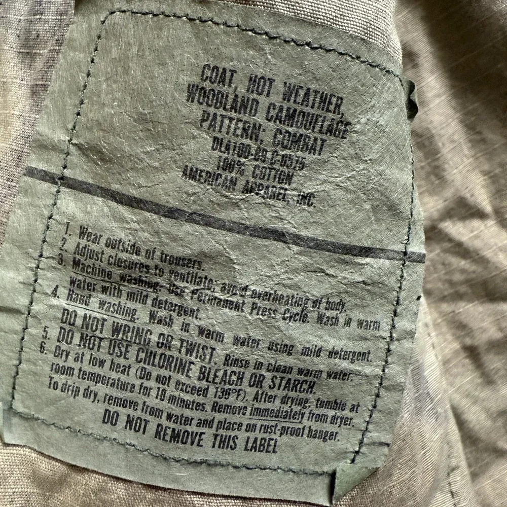 Vintage US Army Jacket Mens‎ Medium Regular Woodland Camo Military Coat 80s